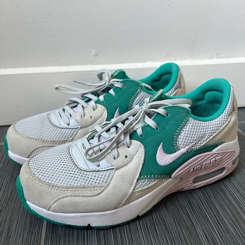 Nike Women's Grey, Green & Lilac Air Max Excee Running Sneakers Size 8